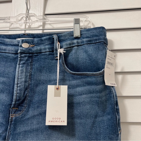 NWT Good American Good Petite Straight Jeans in Indigo 254 Size 14P - Picture 7 of 12